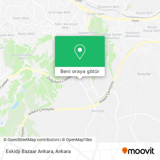 Eskidji Bazaar Ankara harita