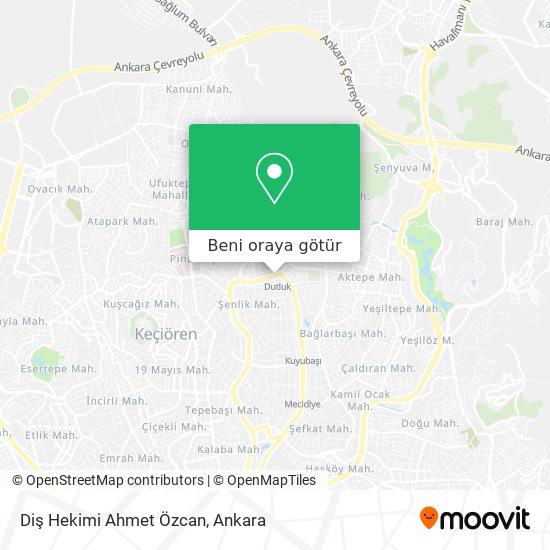 Diş Hekimi Ahmet Özcan harita