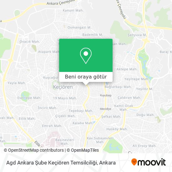 Agd Ankara Şube Keçiören Temsilciliği harita