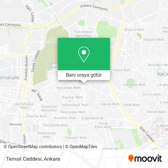 Temsil Caddesi harita