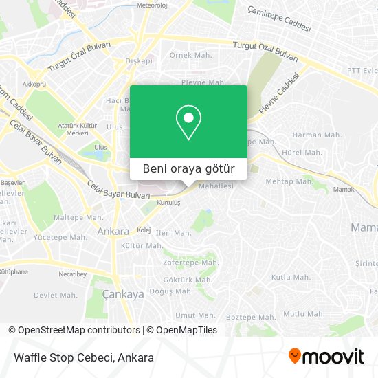Waffle Stop Cebeci harita