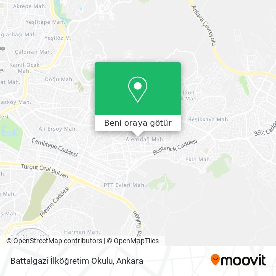 Battalgazi İlköğretim Okulu harita