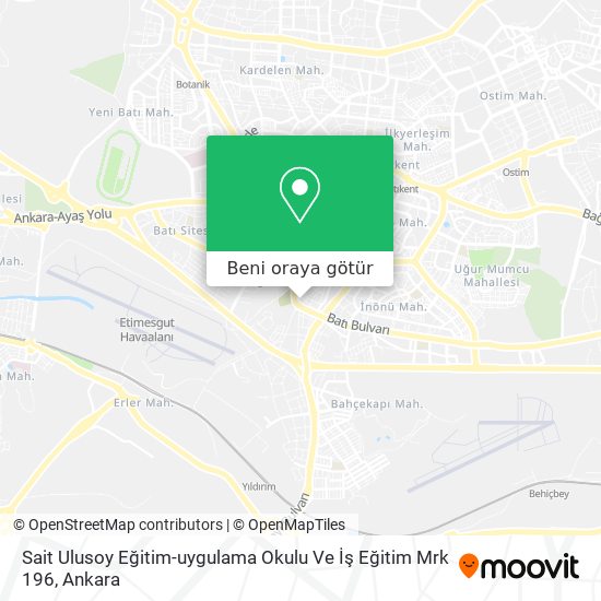 Sait Ulusoy Eğitim-uygulama Okulu Ve İş Eğitim Mrk 196 harita