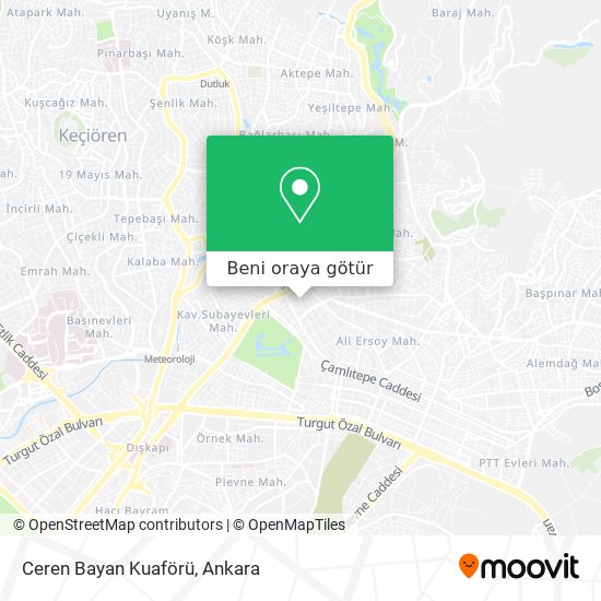 Ceren Bayan Kuaförü harita