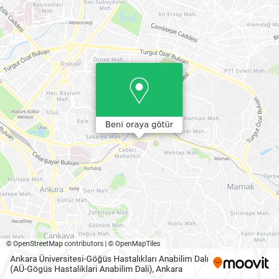 Ankara Üniversitesi-Göğüs Hastalıkları Anabilim Dalı (AÜ-Gögüs Hastaliklari Anabilim Dali) harita