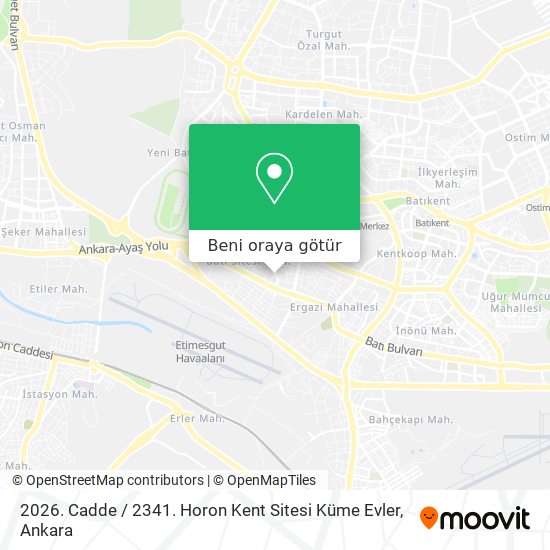 2026. Cadde / 2341. Horon Kent Sitesi Küme Evler harita