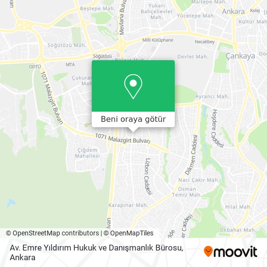 Av. Emre Yıldırım Hukuk ve Danışmanlık Bürosu harita