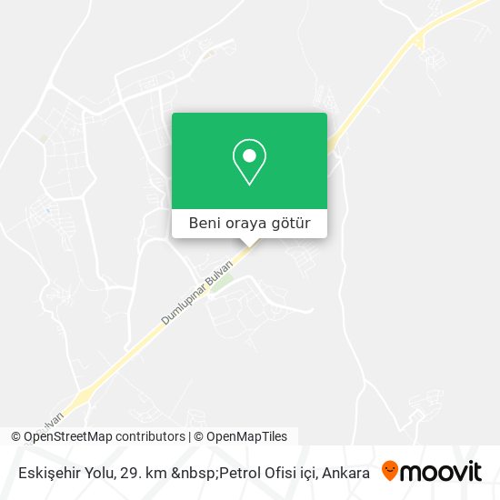 Eskişehir Yolu, 29. km &nbsp;Petrol Ofisi içi harita