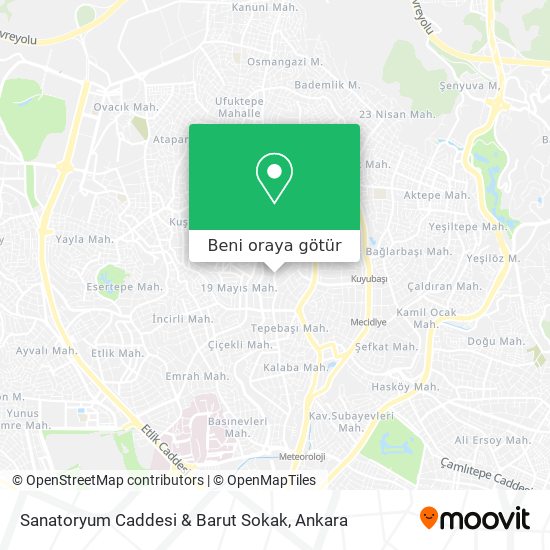 Sanatoryum Caddesi & Barut Sokak harita