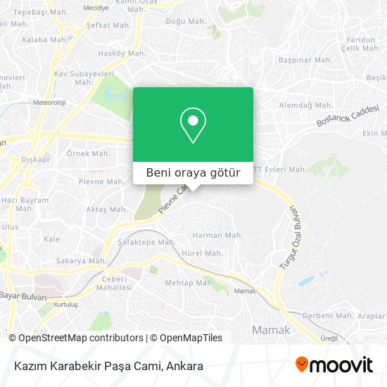 Kazım Karabekir Paşa Cami harita