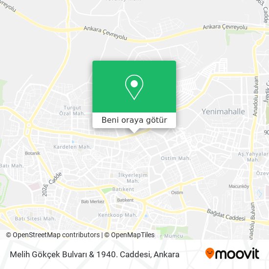 Melih Gökçek Bulvarı & 1940. Caddesi harita