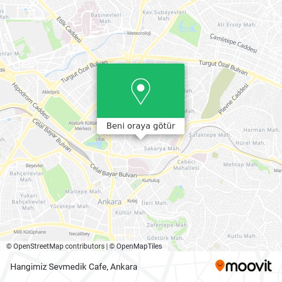 Hangimiz Sevmedik Cafe harita