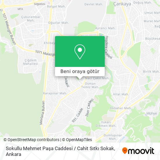 Sokullu Mehmet Paşa Caddesi / Cahit Sıtkı Sokak harita