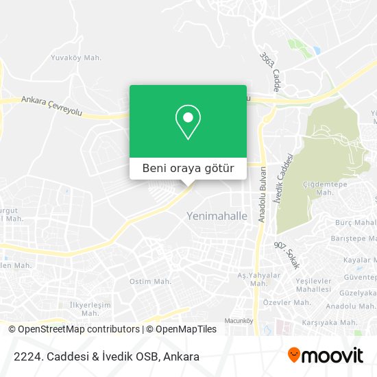 2224. Caddesi & İvedik OSB harita