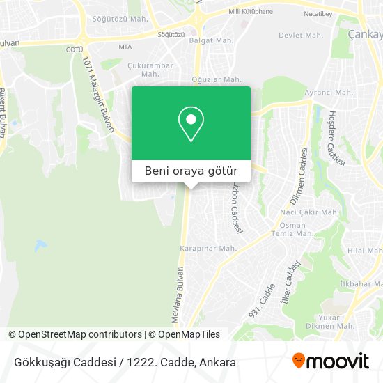 Gökkuşağı Caddesi / 1222. Cadde harita