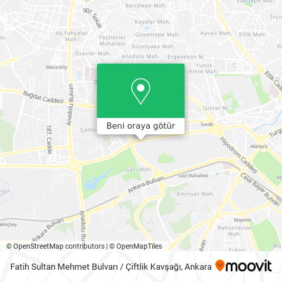 Fatih Sultan Mehmet Bulvarı / Çiftlik Kavşağı harita