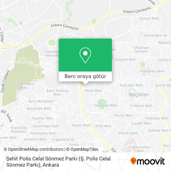 Şehit Polis Celal Sönmez Parkı harita