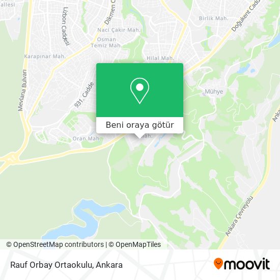 Rauf Orbay Ortaokulu harita