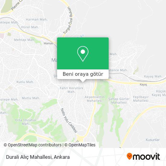 Durali Alıç Mahallesi harita
