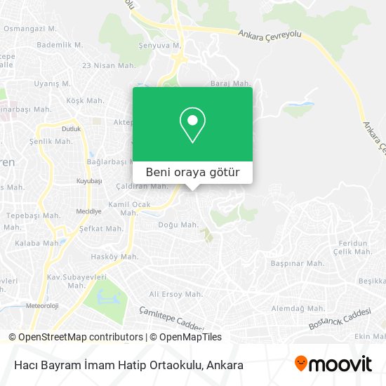 Hacı Bayram İmam Hatip Ortaokulu harita