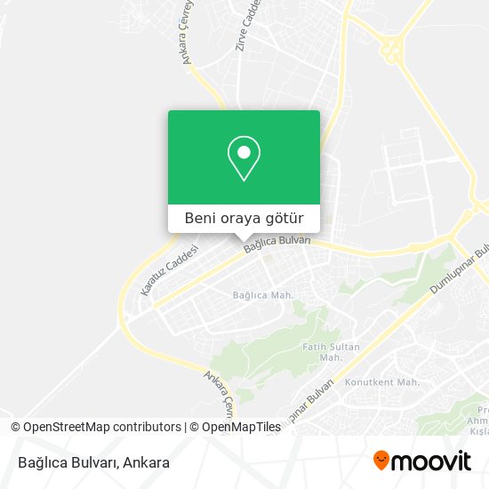 Bağlıca Bulvarı harita