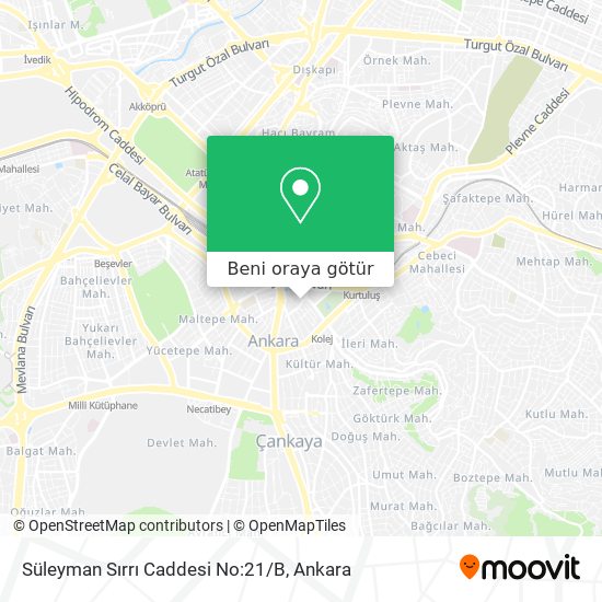 Süleyman Sırrı Caddesi No:21/B harita