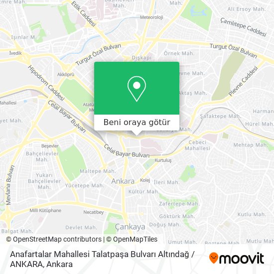 Anafartalar Mahallesi Talatpaşa Bulvarı Altındağ / ANKARA harita