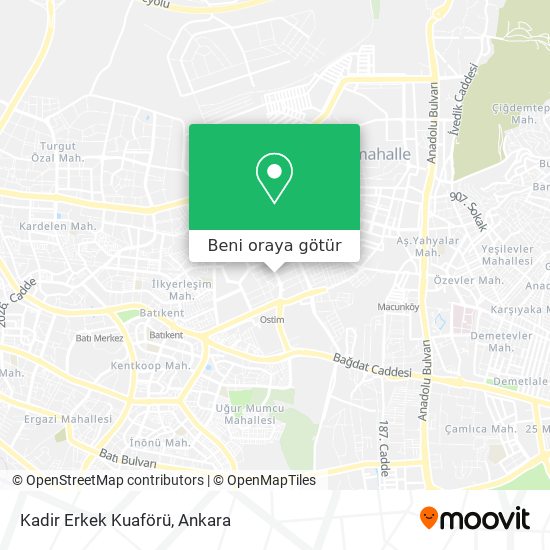 Kadir Erkek Kuaförü harita