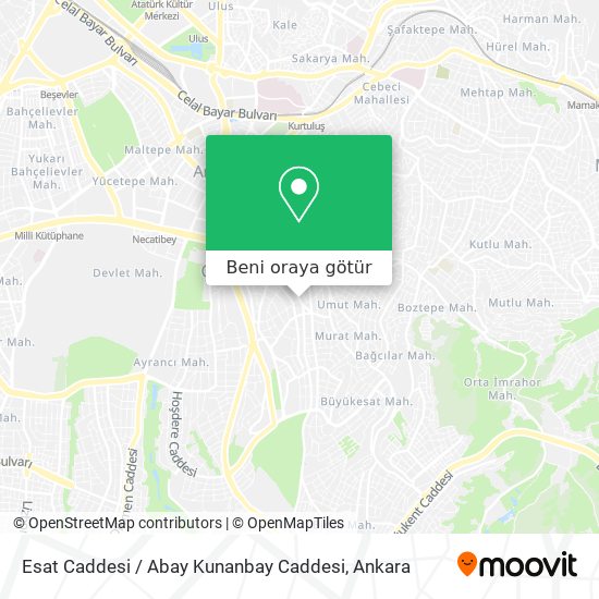 Esat Caddesi / Abay Kunanbay Caddesi harita