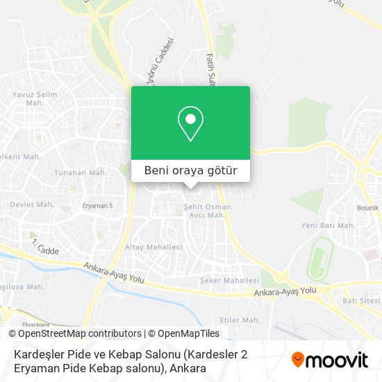 Kardeşler Pide ve Kebap Salonu (Kardesler 2 Eryaman Pide Kebap salonu) harita