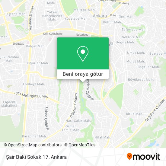 Şair Baki Sokak 17 harita