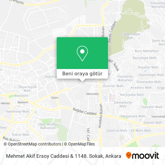 Mehmet Akif Ersoy Caddesi & 1148. Sokak harita