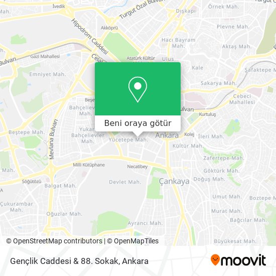 Gençlik Caddesi & 88. Sokak harita