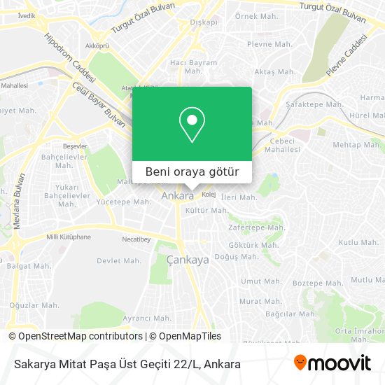 Sakarya Mitat Paşa Üst Geçiti 22 / L harita