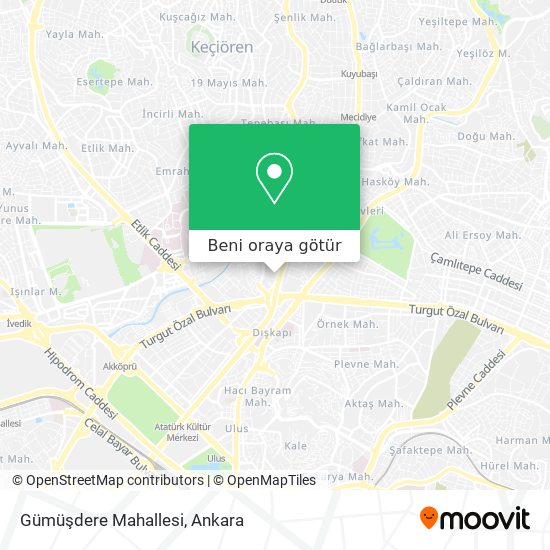 Gümüşdere Mahallesi harita