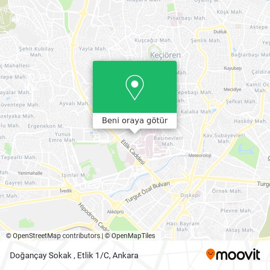 Doğançay Sokak , Etlik 1/C harita