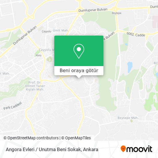 Angora Evleri / Unutma Beni Sokak harita