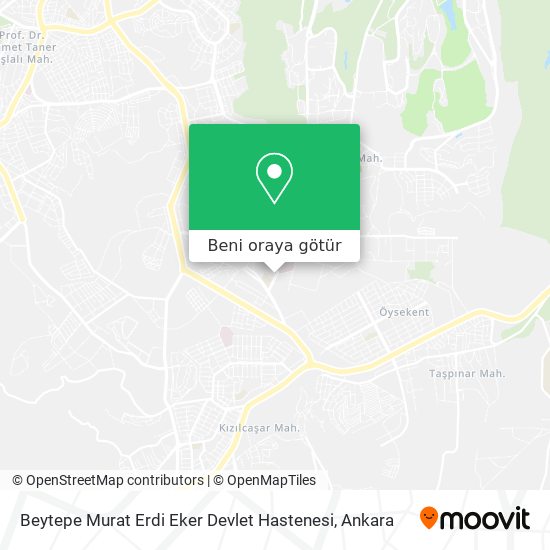 Beytepe Murat Erdi Eker Devlet Hastenesi harita