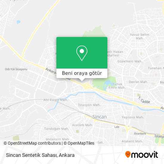 Sincan Sentetik Sahası harita