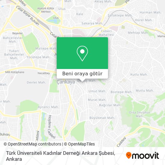 Türk Üniversiteli Kadınlar Derneği Ankara Şubesi harita