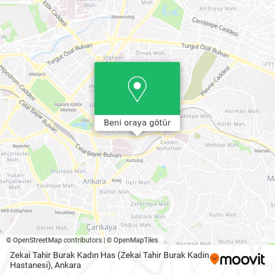Zekai Tahir Burak Kadın Has (Zekai Tahir Burak Kadin Hastanesi) harita