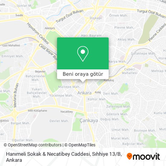 Hanımeli Sokak & Necatibey Caddesi, Sıhhiye 13 / B harita