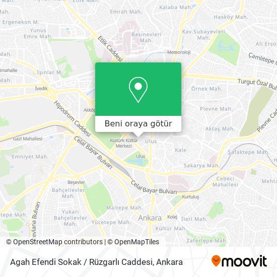 Agah Efendi Sokak / Rüzgarlı Caddesi harita