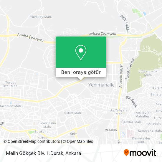 Melih Gökçek Blv. 1.Durak harita