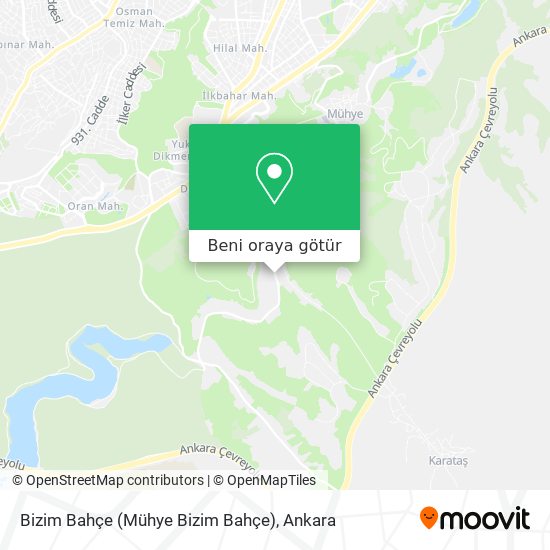 Bizim Bahçe (Mühye Bizim Bahçe) harita