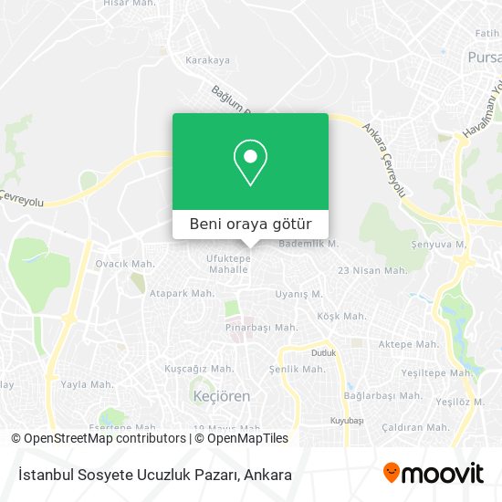 İstanbul Sosyete Ucuzluk Pazarı harita