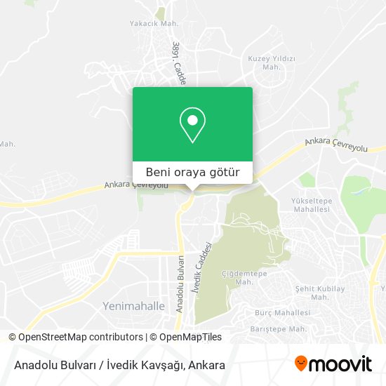 Anadolu Bulvarı / İvedik Kavşağı harita
