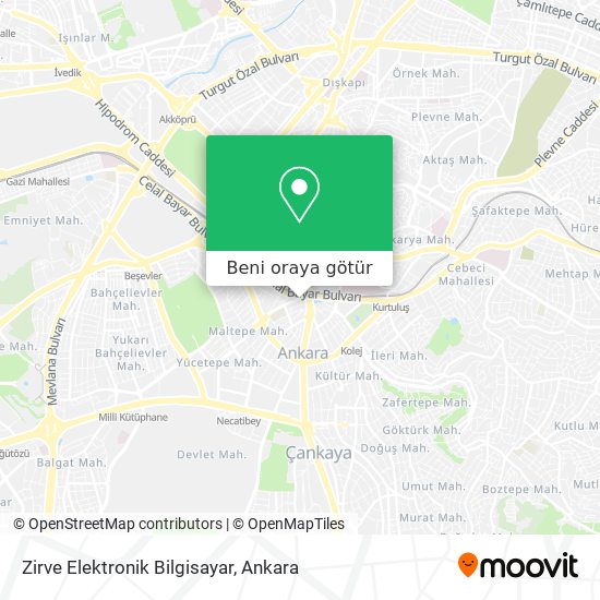 Zirve Elektronik Bilgisayar harita