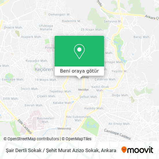Şair Dertli Sokak / Şehit Murat Azizo Sokak harita