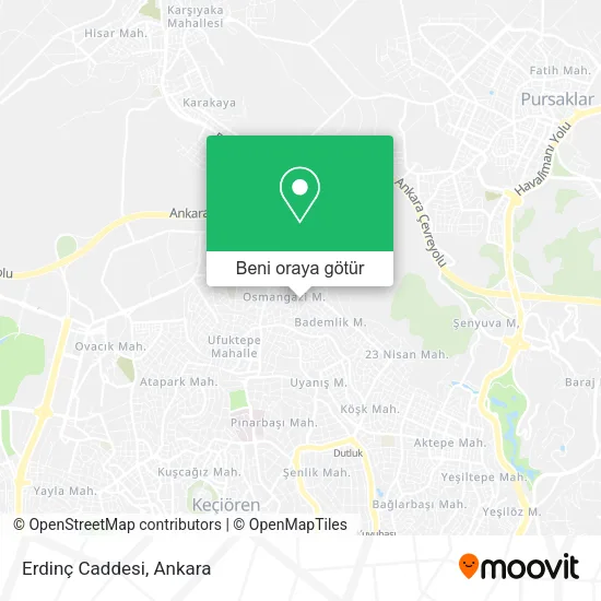 Erdinç Caddesi harita